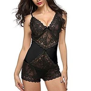 Black lace bodysuit